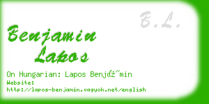 benjamin lapos business card